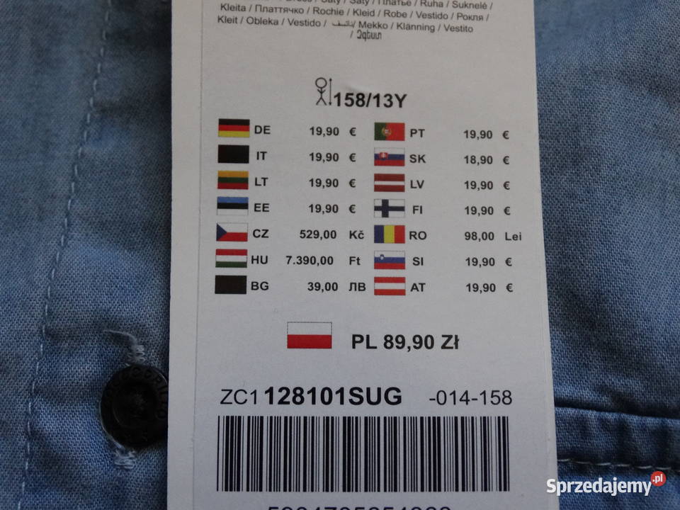 Coccodrillo sukienka ala jeans r158 13lat