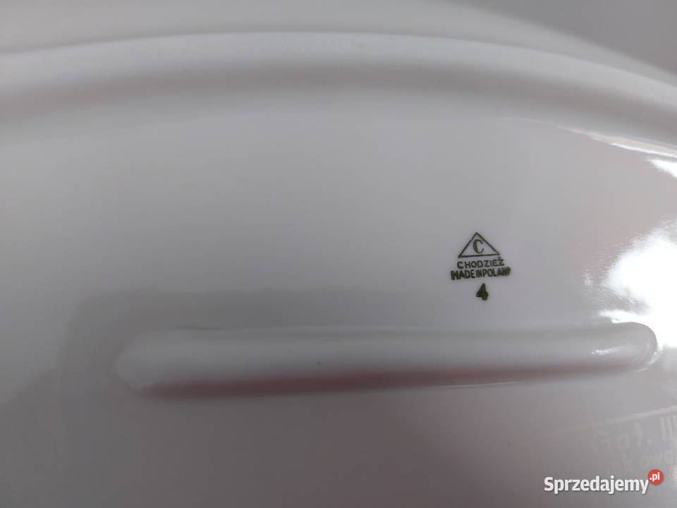półmisek Chodzież porcelana super stan biały wielkopolskie Poznań