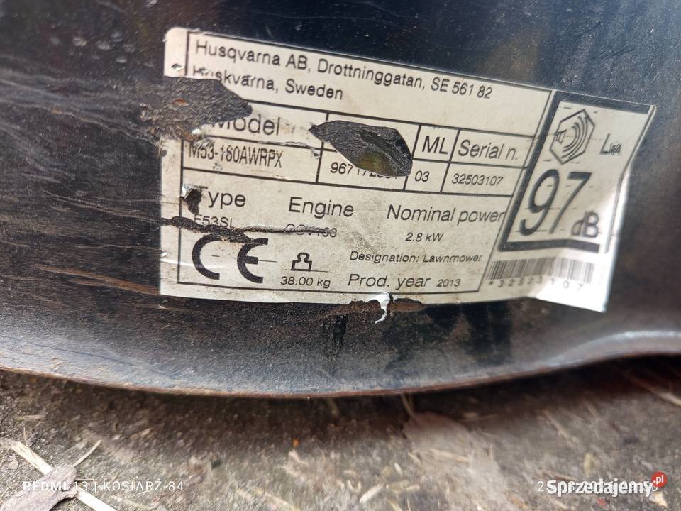 Przełącznik napędu Husqvarna kosiarka Części i akcesoria lubelskie Radzyń Podlaski sprzedam