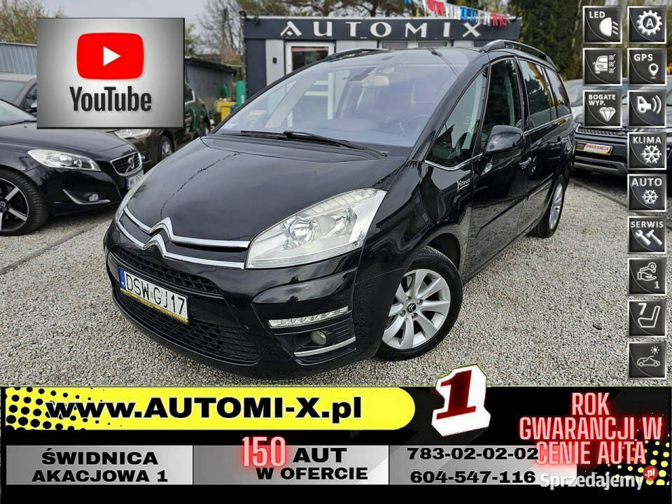 Citroen C4 Grand Picasso TOP 20 d 150 Śliczny autoalarm Świdnica
