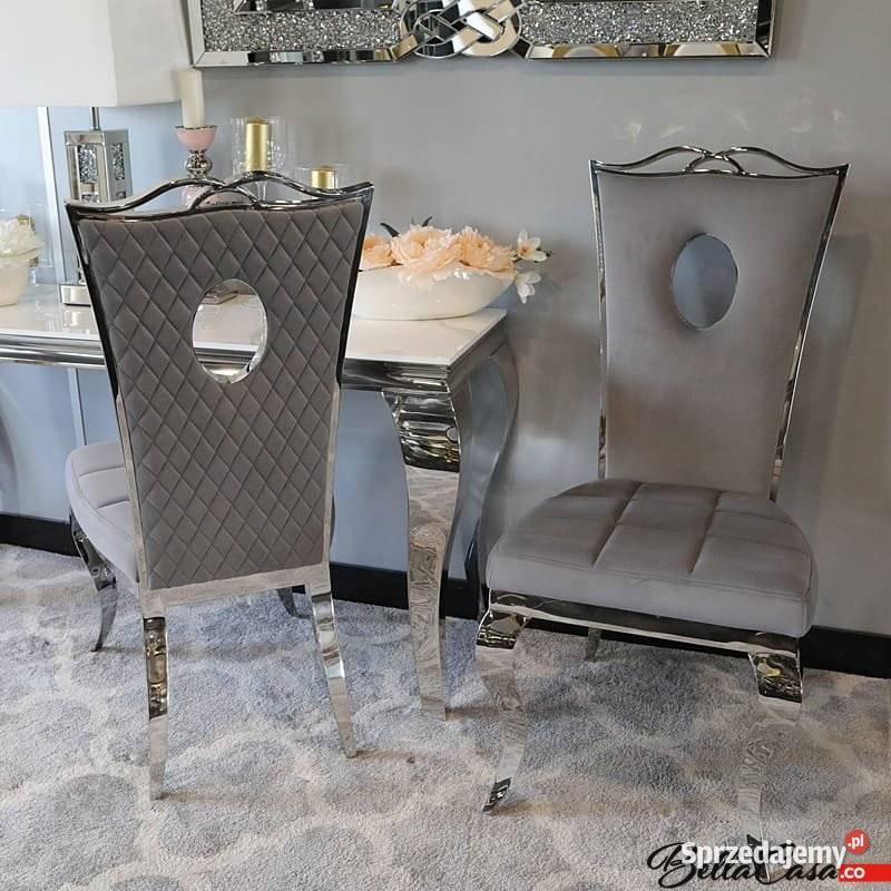 Krzesło tapicerowane glamour Luxury welur kolory Warszawa