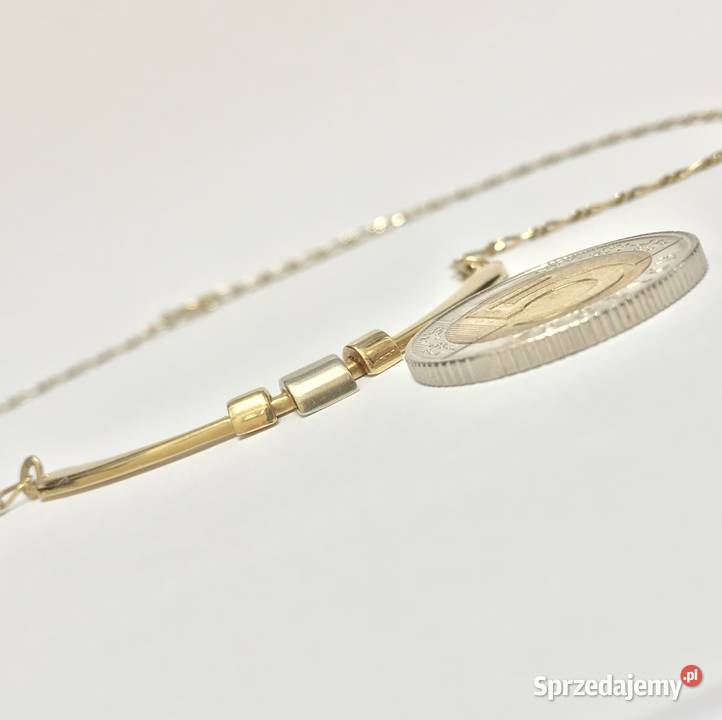 Złoty ŁAŃCUSZEK NASZYJNIK damski 14K wisiorek złoto Warszawa