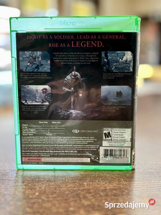 Gra Ryse Son of Rome Microsoft Xbox One Elbląg sprzedam