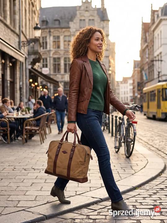 Torba Aktówka FOSSIL Vintage Skóra Naturalna i
