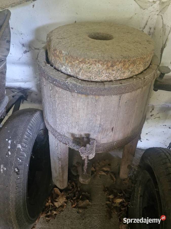 Autentyczny Ręczny Młyn Żarnowy Koniec XIX w Polanów