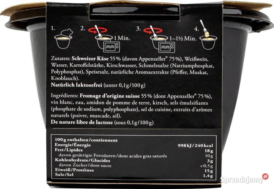 Mini przekąska do fondue serowego 6x150g x 3 Świdnica sprzedam