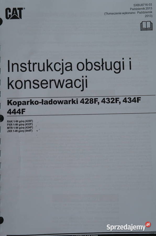 Instrukcja obsługi DTR podręcznik operatora CAT Poradniki, albumy i reportaże Kielce sprzedam