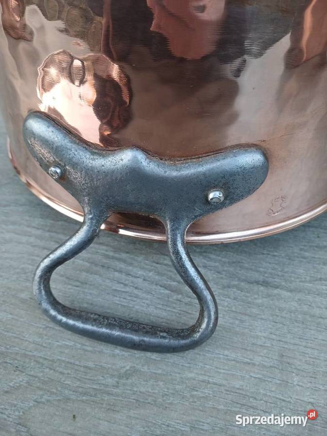 Duży miedziany garnek z pokrywką poj 5 litrów Warszawa