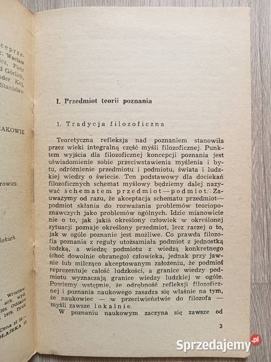 Współczesna teoria poznania Wacław Mejbaum Kraków