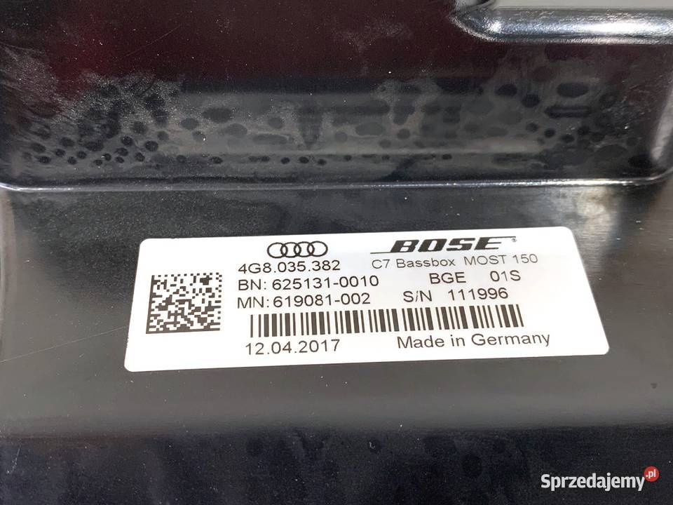 SUBWOOFER AUDI A6 C7 4G8035382 Kombi 1118