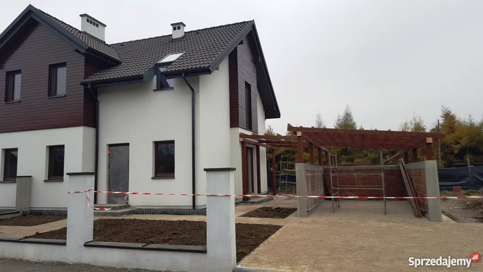 Dom w Zabudowie Bliźniaczej Brzezie Gm Zabierzów pustak