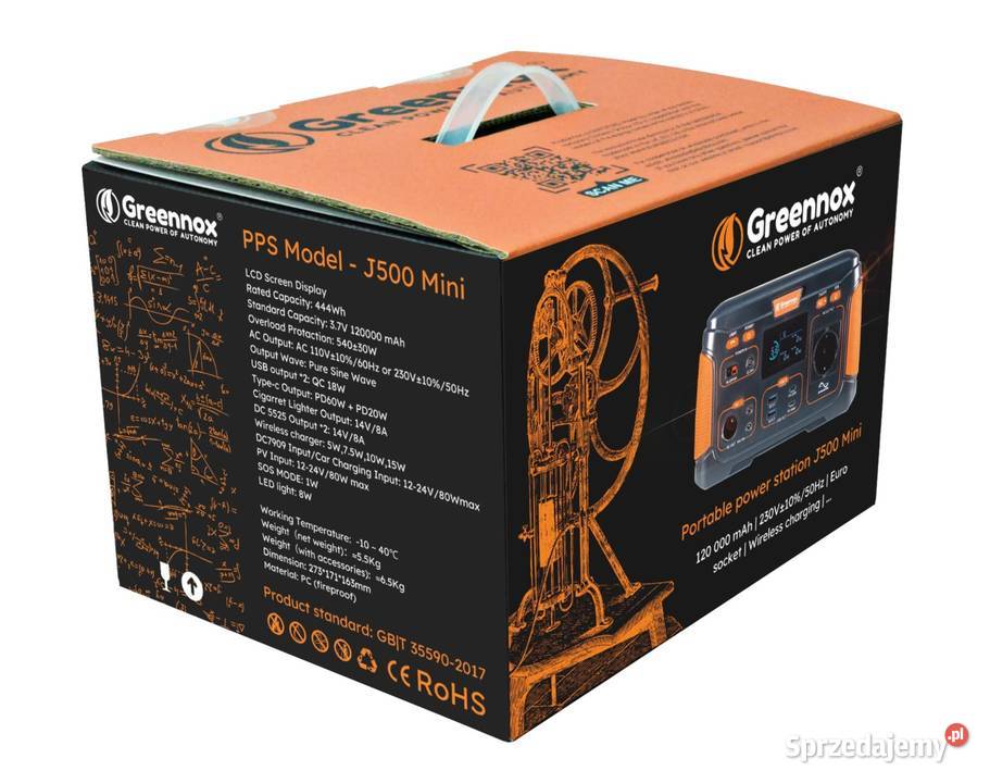 Przenośna elektrownia Greennox J500 Mini