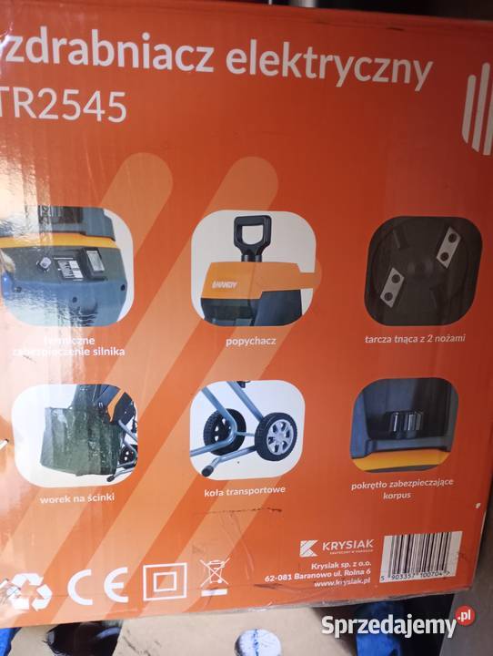 Rozdrabniacz do gałęzi ogrodowy HANDY 2500 W 45 sprzedam