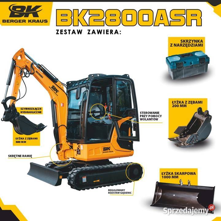 Koparka Berger Kraus BK2800ASR z kabiną SILNIK Opole sprzedam