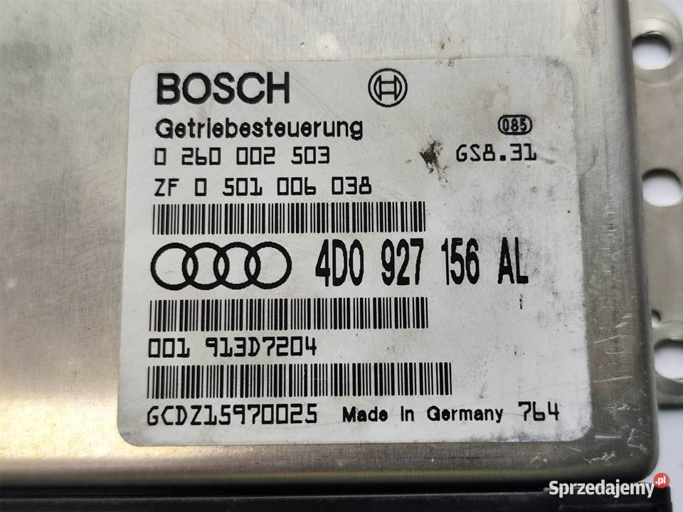 Audi A8 D2 42 Sterownik Komputer Moduł Skrzyni Rok produkcji 1997