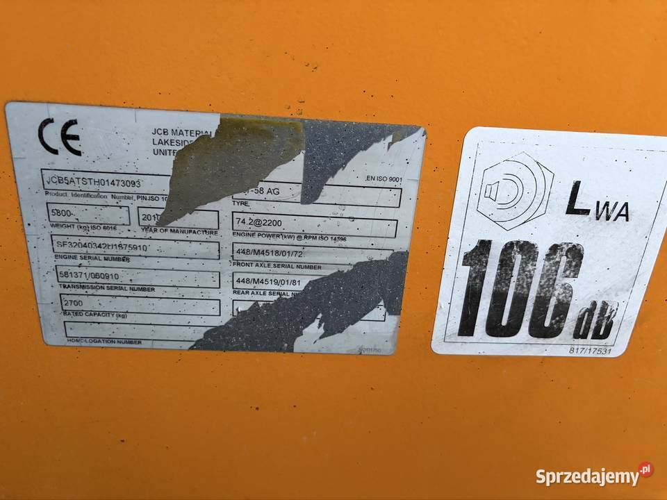 Ładowarka teleskopowa JCB 52758 AGRI Ładowarki rolnicze Myszyniec