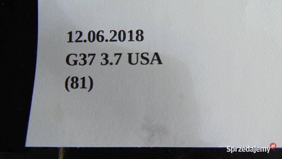 OSŁONA PLASTIK ZAŚLEPKA MASKOWNICA INFINITI G37 Wyposażenie wnętrza Nowy Tomyśl