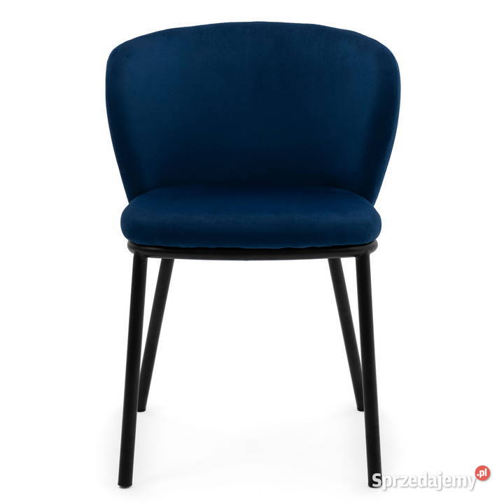 Granatowe Krzesło Tapicerowane Bari Wysyłka 24H Tarchały Małe