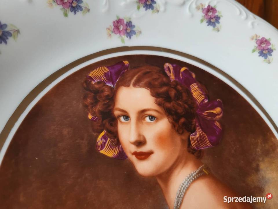 Piękny wielki talerz portret Augustyna Wawel Gdańsk sprzedam