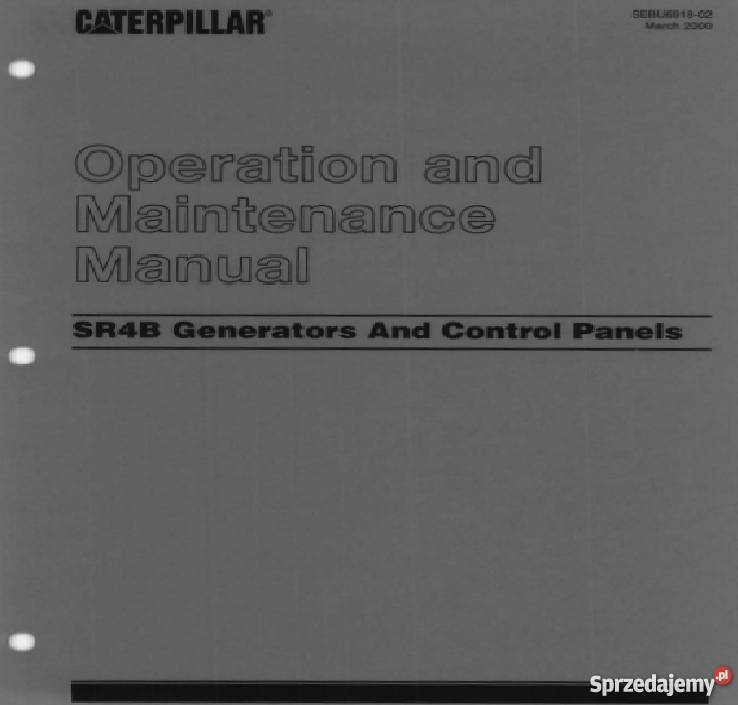 CAT silnik Sr4 Hv SR4B instrukcja obsługi sprzedam