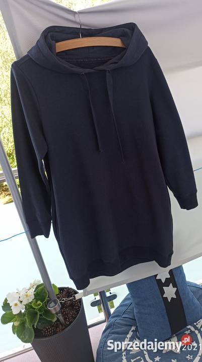 Granatowa sukienka w formie bluzy z kapturem Rozmiar 42(XL) Radzyń Podlaski