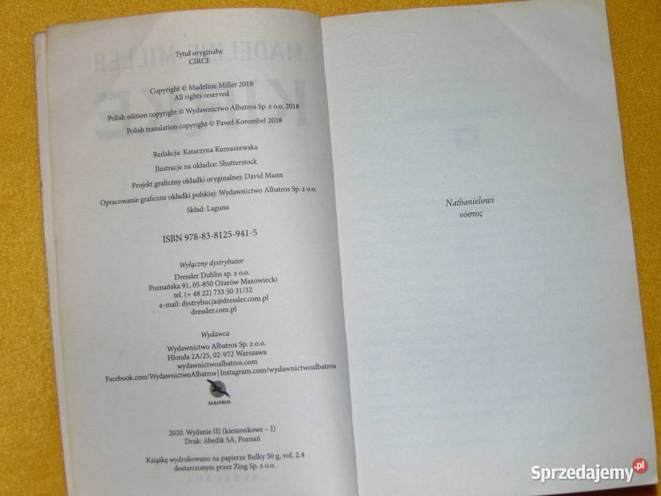 Kirke Daj jej się oczarować Madeline Miller ISBN 9788381259415 Lublin