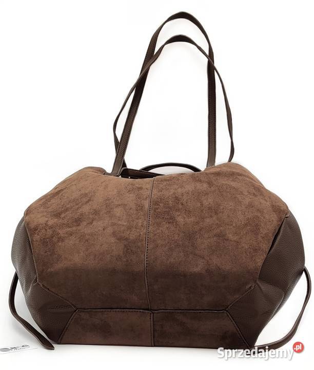 Torebka Czekoladowa Zamsz GALLANTRY Poszerzana mazowieckie Warszawa