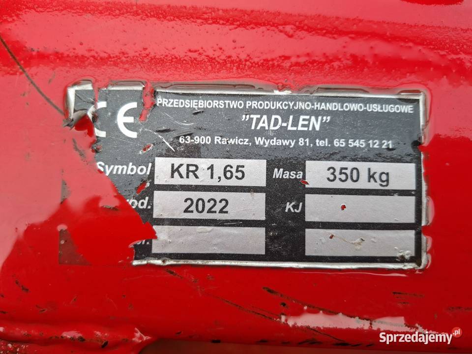 Kosiarka rotacyjna Tadlen 165m Prawie nowa 2022 lubelskie Terebiń sprzedam