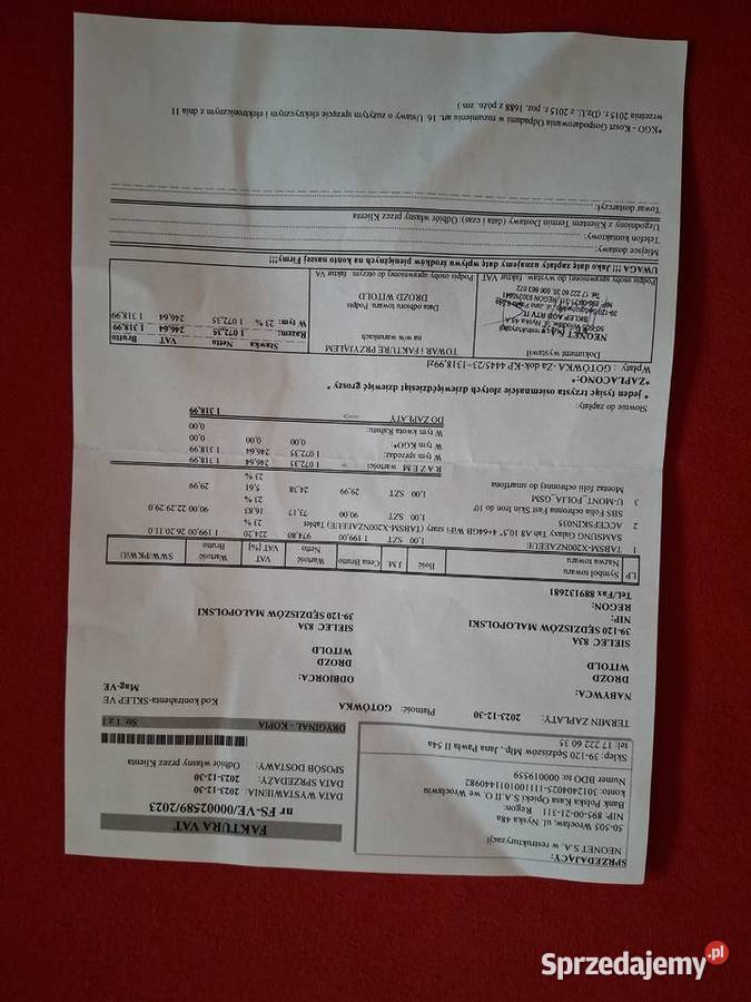 Galaxy Tab A8 podkarpackie Sielec sprzedam