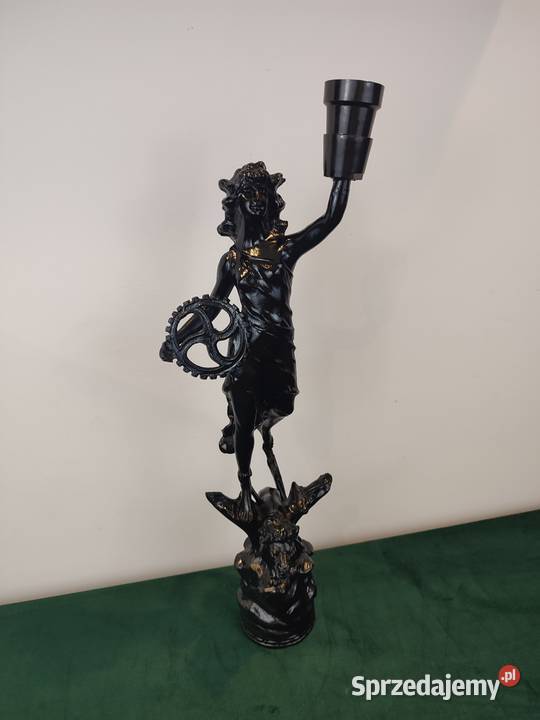 Piękna lampa figura postać kobiety Antyki, Sztuka, Kolekcje łódzkie Łódź
