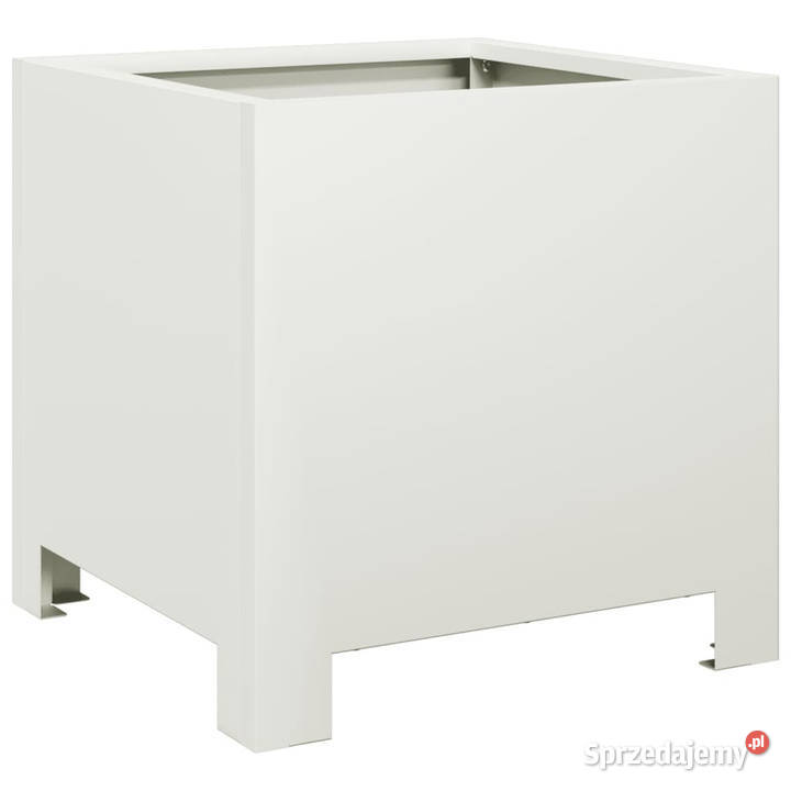 Donice ogrodowe 2 białe 30x30x30 stalowe mazowieckie Warszawa