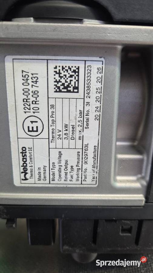 Webasto thermo top pro 38 scania do scani igła Jarocin