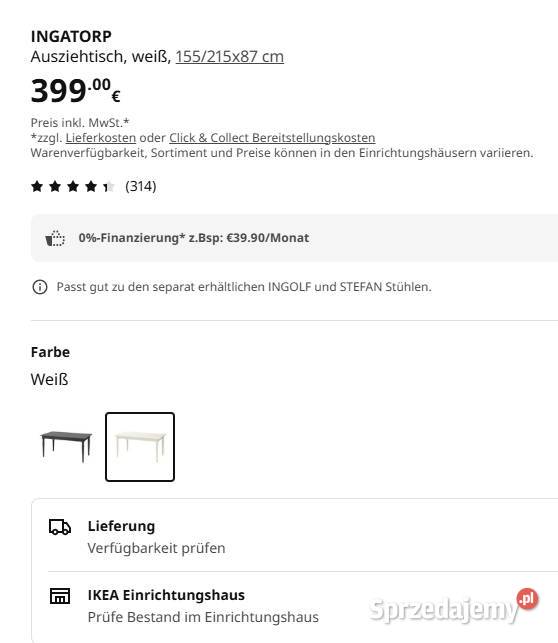 STÓŁ Z DREWNA IKEA Bojano sprzedam