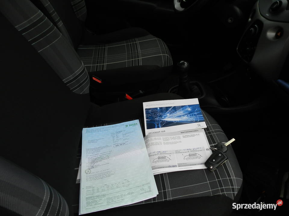 Peugeot 108 małe tanie serwisowane niezawodne kurtyny powietrzne Puszczykowo