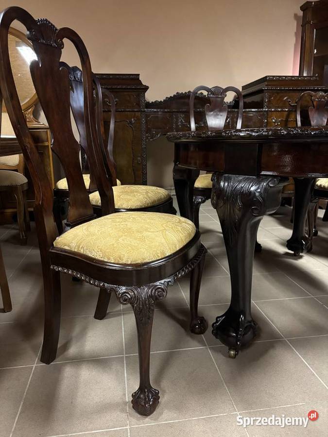Stylowy Zestaw Rozkładany Stół 10 Krzeseł lubuskie Gorzów Wielkopolski