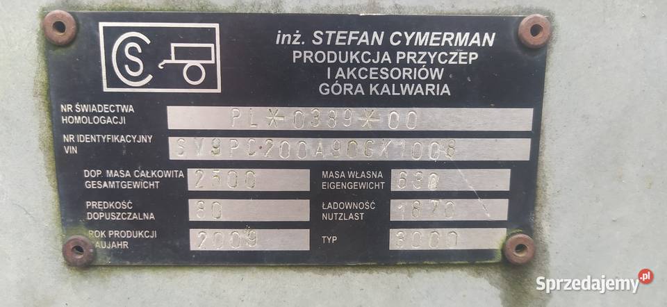 Sprzedam przyczepę podlodziowa Stare Jabłonki