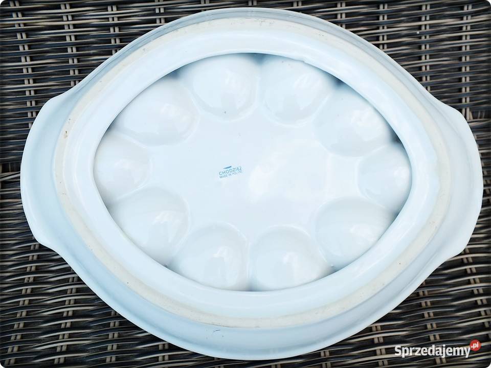 Porcelana Chodzież Talerz Patera na jajka Fason