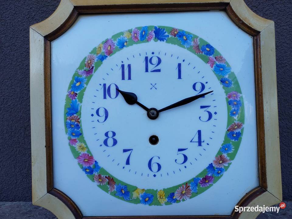 133 Przedwojenny zegar kuchenny ceramiczny Tczew