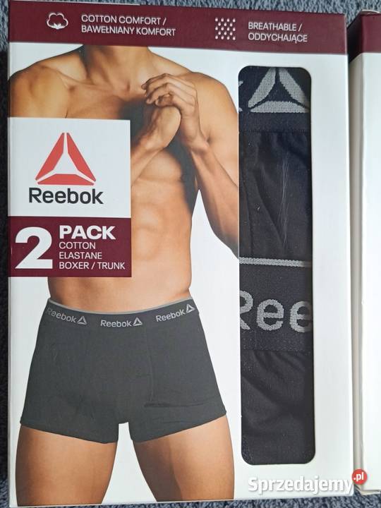 REEBOK bokserki męskie 2pak rozmiar L 9297 95 czarny Ełk sprzedam
