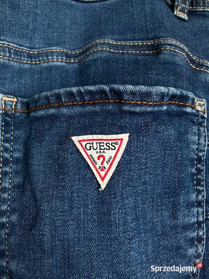 Jeansy rurki Guess Jeans wysoki stan skinny nowe Nisko