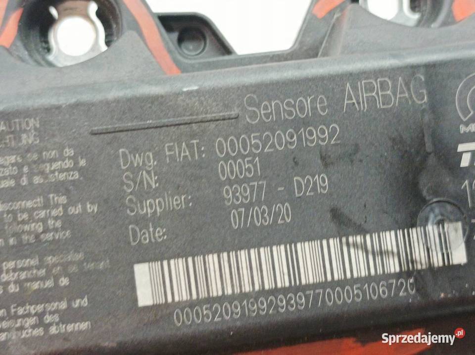 SENSOR AIRBAG 00052091992 Fiat Tipo II 2016