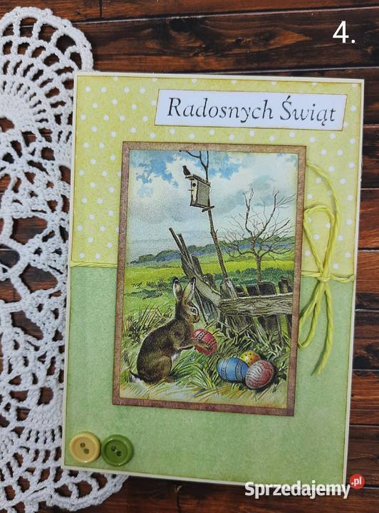 Kartki wielkanocne ręcznie robione Wielkanoc 4 Rękodzieło Kraków
