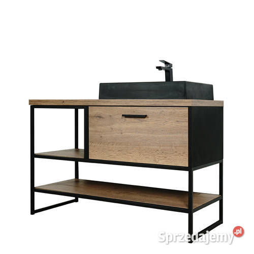 Szafka pod umywalkę 1201s z blatem stojąca loft