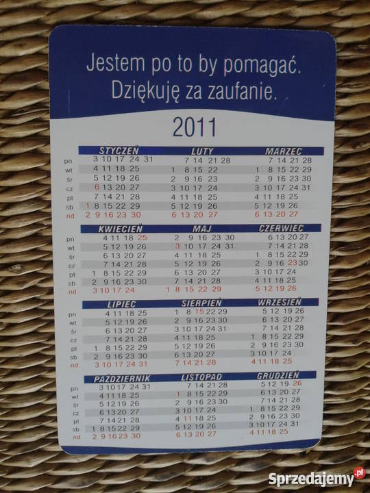 KALENDARZYK LISTKOWY 2011 POSEŁ JOHN ABRAHAM Piszczac sprzedam