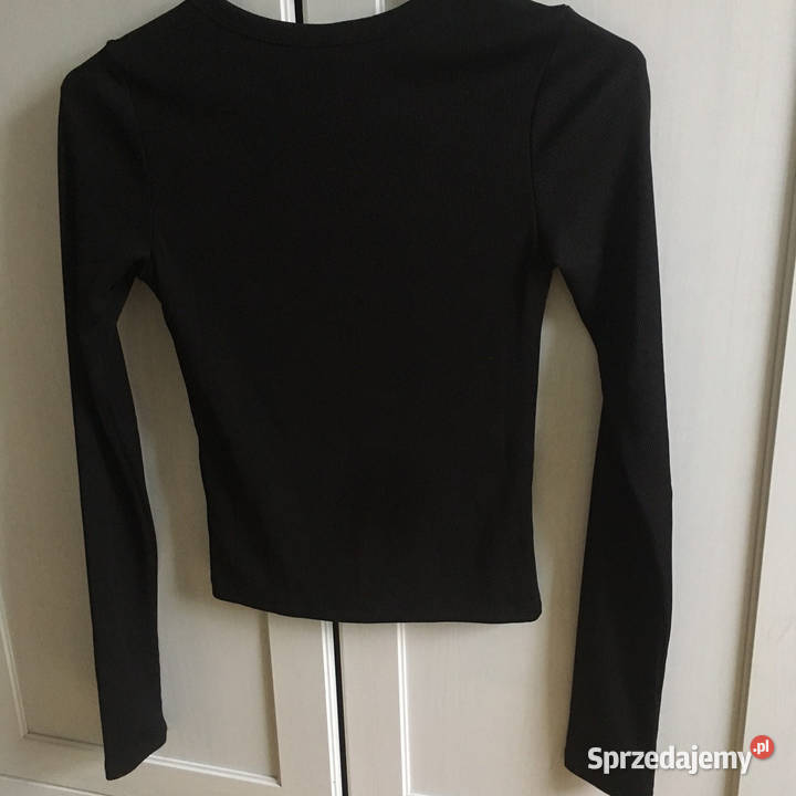 czarny top bluzka HM xs 34 choker dekolt Inowrocław
