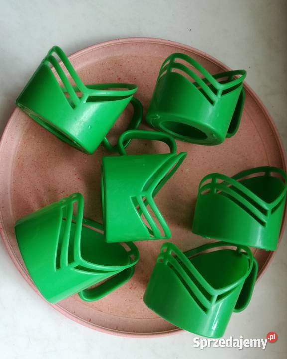 Uchwyty koszyczki do szklanek plastikowekomplet Łódź sprzedam