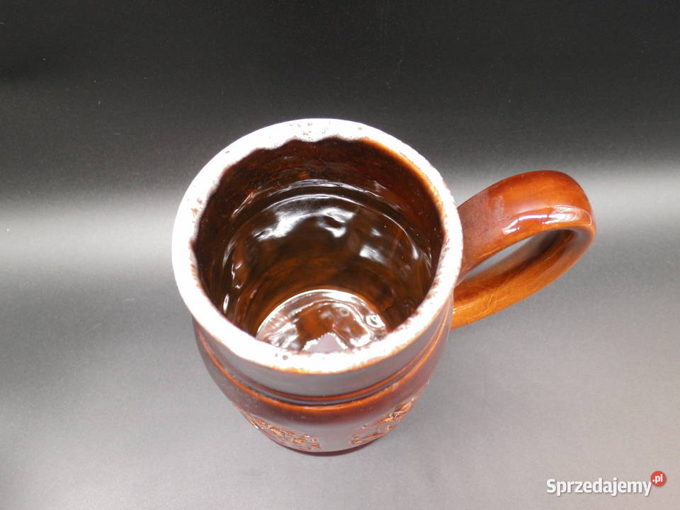 Ceramiczny kufel Kolekcjonerski Brązowy z Raszków