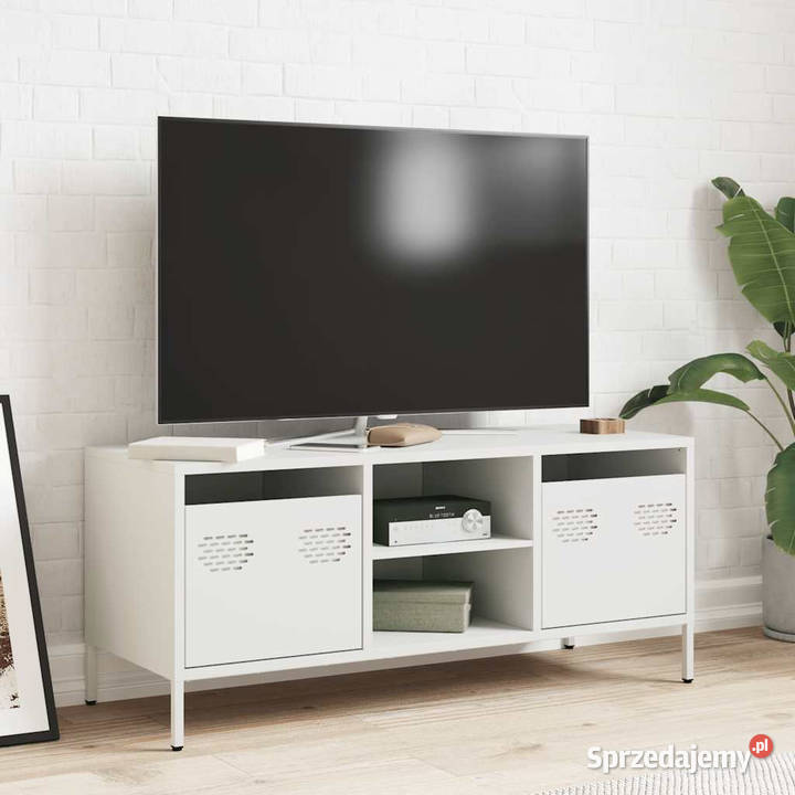 Szafka RTV biała 1015x39x435 stal walcowana na