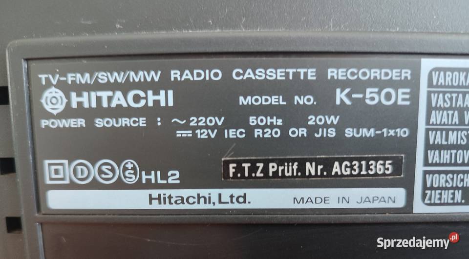 TV Radio Cassette Recorder K50E dolnośląskie