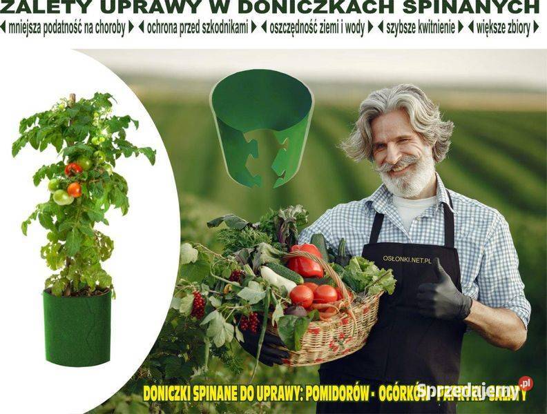 Cylindry do pomidorów Opaski, doniczki. spinane do uprawy warzyw - HIT 2024
